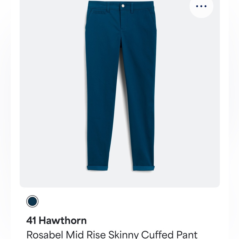 Mid rose skinny cuffed pant.